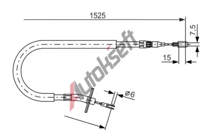 BOSCH Tan lanko - parkovac brzda BO 1987477858, 1 987 477 858