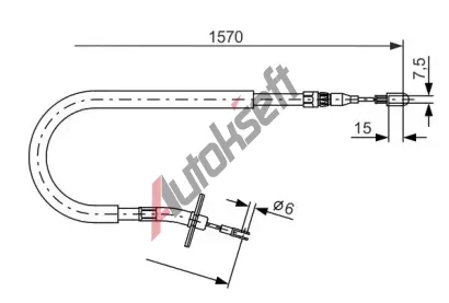 BOSCH Tan lanko - parkovac brzda BO 1987477860, 1 987 477 860