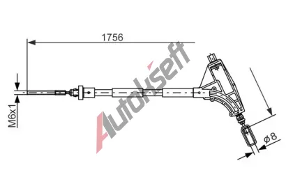 BOSCH Tan lanko - parkovac brzda BO 1987477870, 1 987 477 870