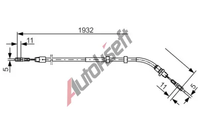 BOSCH Tan lanko - parkovac brzda BO 1987477904, 1 987 477 904