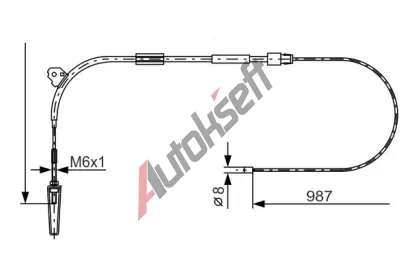 BOSCH Tan lanko - parkovac brzda BO 1987477960, 1 987 477 960