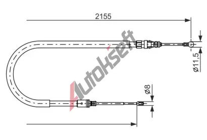 BOSCH Tan lanko - parkovac brzda BO 1987477994, 1 987 477 994