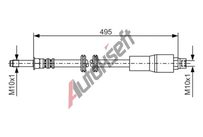 BOSCH Brzdov hadice - 495 mm BO 1987481005, 1 987 481 005