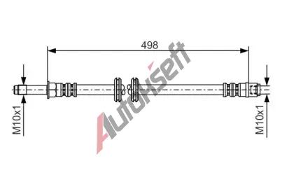 BOSCH Brzdov hadice - 498 mm BO 1987481006, 1 987 481 006