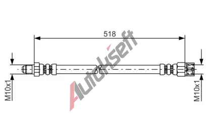 BOSCH Brzdov hadice - 518 mm BO 1987481007, 1 987 481 007