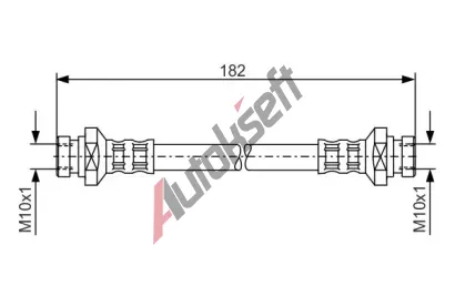 BOSCH Brzdov hadice - 182 mm BO 1987481010, 1 987 481 010