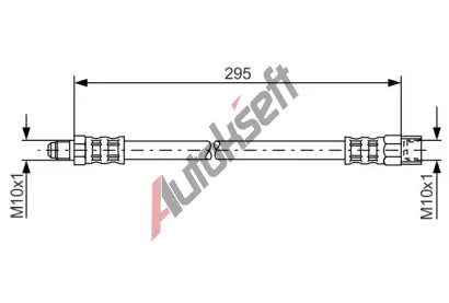 BOSCH Brzdov hadice - 295 mm BO 1987481015, 1 987 481 015