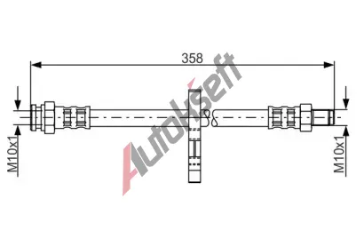 BOSCH Brzdov hadice - 385 mm BO 1987481019, 1 987 481 019