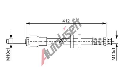BOSCH Brzdov hadice - 412 mm BO 1987481021, 1 987 481 021