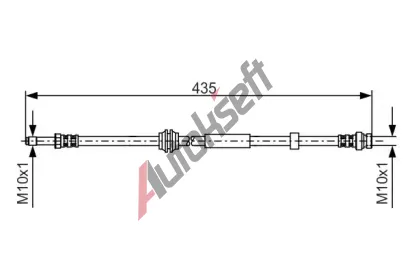 BOSCH Brzdov hadice - 435 mm BO 1987481023, 1 987 481 023