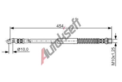 BOSCH Brzdov hadice - 454 mm BO 1987481029, 1 987 481 029