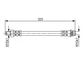 BOSCH Brzdov hadice - 329 mm BO 1987481032, 1 987 481 032