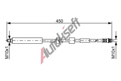 BOSCH Brzdov hadice - 450 mm BO 1987481051, 1 987 481 051