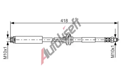 BOSCH Brzdov hadice - 418 mm BO 1987481058, 1 987 481 058