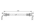 BOSCH Brzdov hadice - 318 mm BO 1987481062, 1 987 481 062