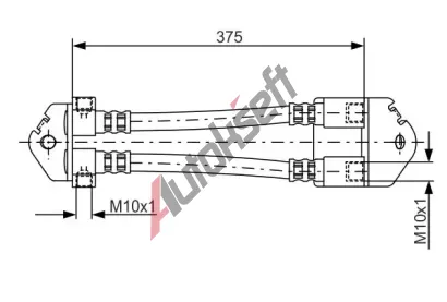 BOSCH Brzdov hadice - 375 mm BO 1987481072, 1 987 481 072