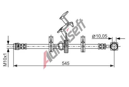 BOSCH Brzdová hadice - 545 mm BO 1987481077, 1 987 481 077 BOSCH Brzdová hadice - 545 mm BO 1987481077, 1 987 481 077