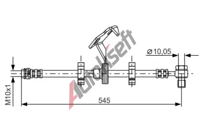 BOSCH Brzdov hadice - 545 mm BO 1987481078, 1 987 481 078