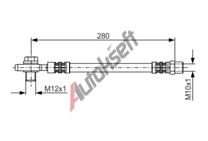 BOSCH Brzdov hadice - 280 mm BO 1987481082, 1 987 481 082