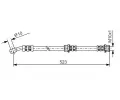 BOSCH Brzdov hadice - 523 mm BO 1987481099, 1 987 481 099