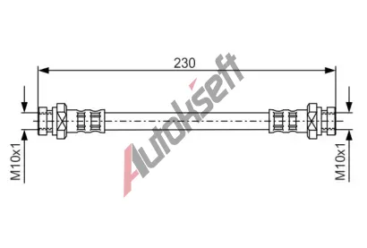 BOSCH Brzdov hadice - 230 mm BO 1987481111, 1 987 481 111