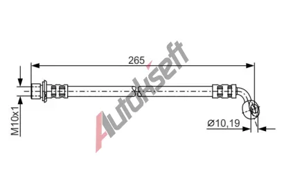 BOSCH Brzdov hadice - 265 mm BO 1987481127, 1 987 481 127
