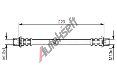 BOSCH Brzdov hadice - 220 mm BO 1987481132, 1 987 481 132