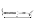 BOSCH Brzdov hadice - 507 mm BO 1987481150, 1 987 481 150