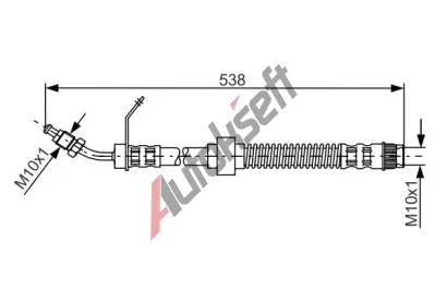 BOSCH Brzdov hadice - 538 mm BO 1987481151, 1 987 481 151