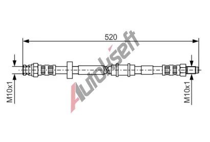 BOSCH Brzdov hadice - 520 mm BO 1987481158, 1 987 481 158