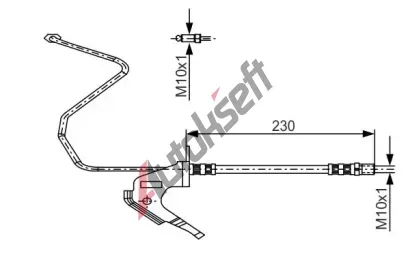 BOSCH Brzdov hadice - 230 mm BO 1987481161, 1 987 481 161