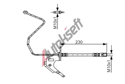 BOSCH Brzdov hadice - 230 mm BO 1987481162, 1 987 481 162