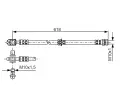 BOSCH Brzdov hadice - 618 mm BO 1987481173, 1 987 481 173