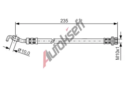 BOSCH Brzdov hadice - 235 mm BO 1987481177, 1 987 481 177