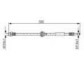 BOSCH Brzdov hadice - 558 mm BO 1987481182, 1 987 481 182