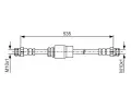 BOSCH Brzdov hadice - 562 mm BO 1987481184, 1 987 481 184