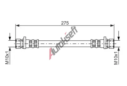 BOSCH Brzdová hadice - 275 mm BO 1987481210, 1 987 481 210 BOSCH Brzdová hadice - 275 mm BO 1987481210, 1 987 481 210