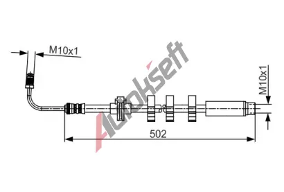 BOSCH Brzdov hadice - 502 mm BO 1987481264, 1 987 481 264