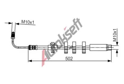 BOSCH Brzdov hadice - 502 mm BO 1987481265, 1 987 481 265