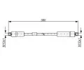 BOSCH Brzdov hadice - 380 mm BO 1987481324, 1 987 481 324