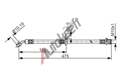 BOSCH Brzdová hadice BO 1987481326, 1 987 481 326 BOSCH Brzdová hadice BO 1987481326, 1 987 481 326