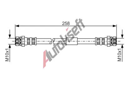 BOSCH Brzdov hadice - 258 mm BO 1987481369, 1 987 481 369