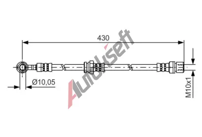 BOSCH Brzdov hadice - 430 mm BO 1987481384, 1 987 481 384