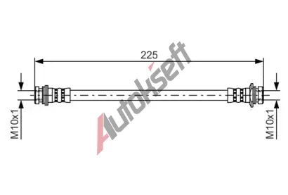 BOSCH Brzdov hadice - 227 mm BO 1987481387, 1 987 481 387