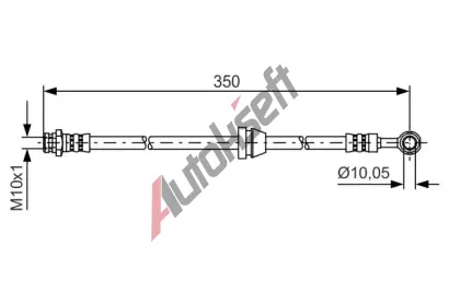 BOSCH Brzdov hadice - 350 mm BO 1987481388, 1 987 481 388