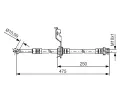 BOSCH Brzdov hadice - 299 mm BO 1987481392, 1 987 481 392