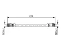 BOSCH Brzdov hadice - 215 mm BO 1987481396, 1 987 481 396