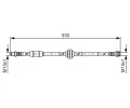 BOSCH Brzdová hadice - 530 mm BO 1987481397, 1 987 481 397