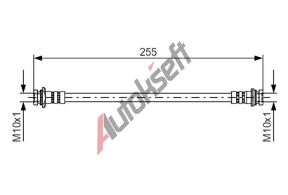 BOSCH Brzdov hadice - 255 mm BO 1987481402, 1 987 481 402