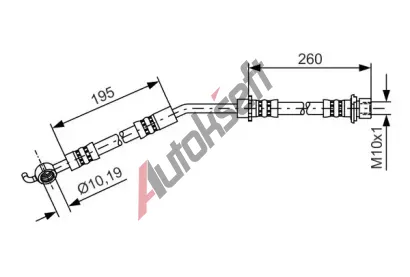 BOSCH Brzdov hadice - 510 mm BO 1987481408, 1 987 481 408